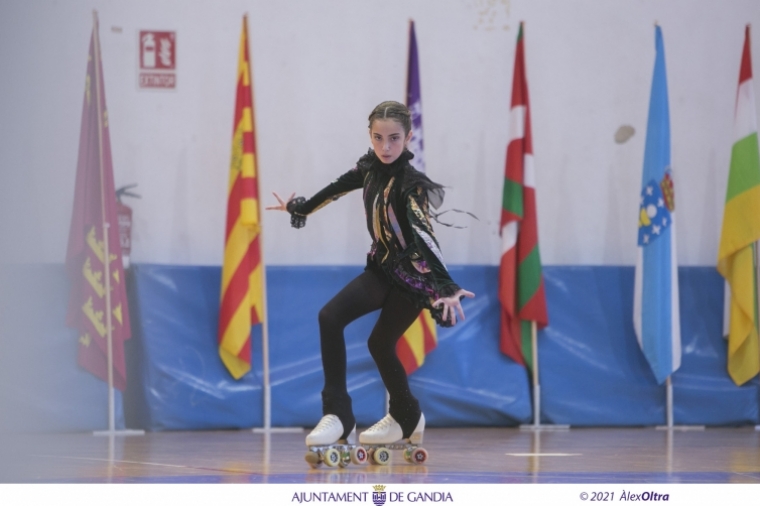 Excelente la patinadora Irene Castellá en el Nacional celebrado en Gandia