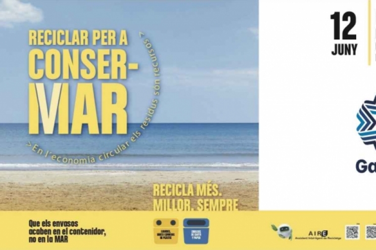 Se inicia hoy en la playa de Gandia la campaña Reciclar para ConserMar
