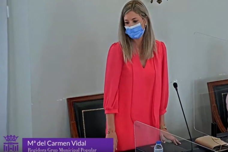 Mari Carmen Vidal Añón, toma posesión como concejala del PP en Gandia