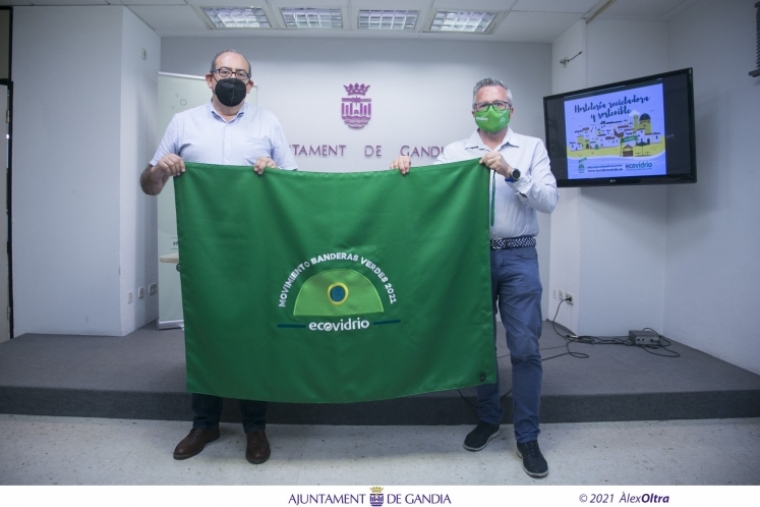Gandia competirá este verano por conseguir la Bandera Verde de Ecovidrio