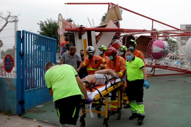 El herido por la caída de la noria de la playa de Gandia está ya en casa