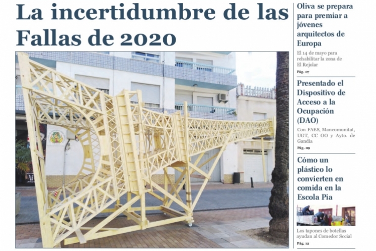 La primera falla de 2020 de Gandia se planta al tombe en Benipeixcar
