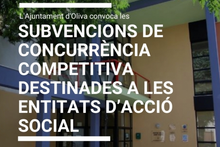 Oliva convoca ayudas a la concurrencia competitiva