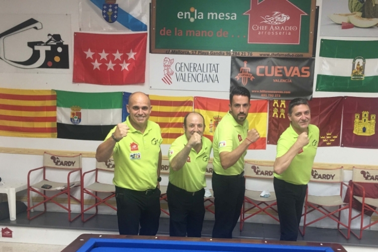 El Chef Amadeo Gandia Billar Club comienza con triunfo en la Liga Nacional