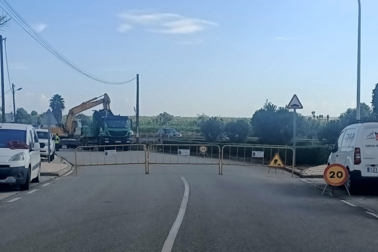 Obras en el Camí Natural del Antic Trenet Carcaixent-Dénia en Tavernes