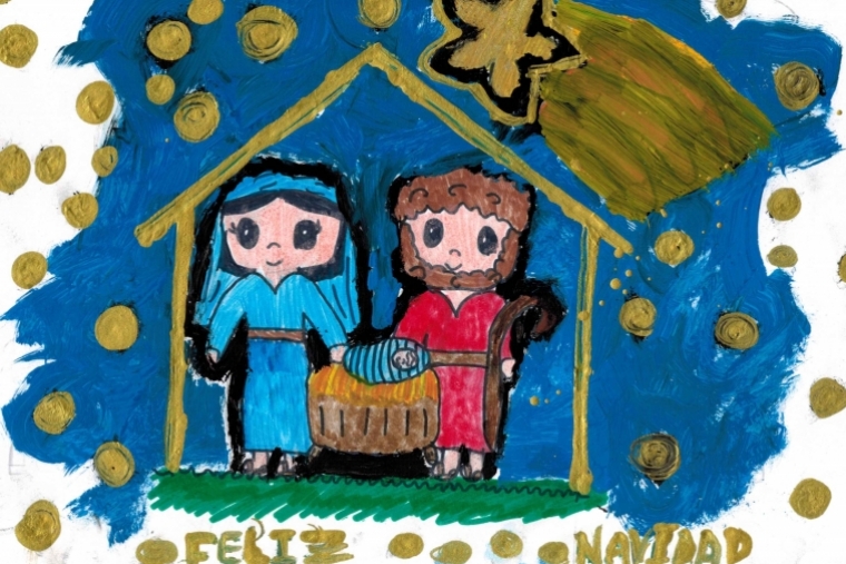 Vera Iglesias Santamaría gana el concurso escolar de Tarjetas de Navidad
