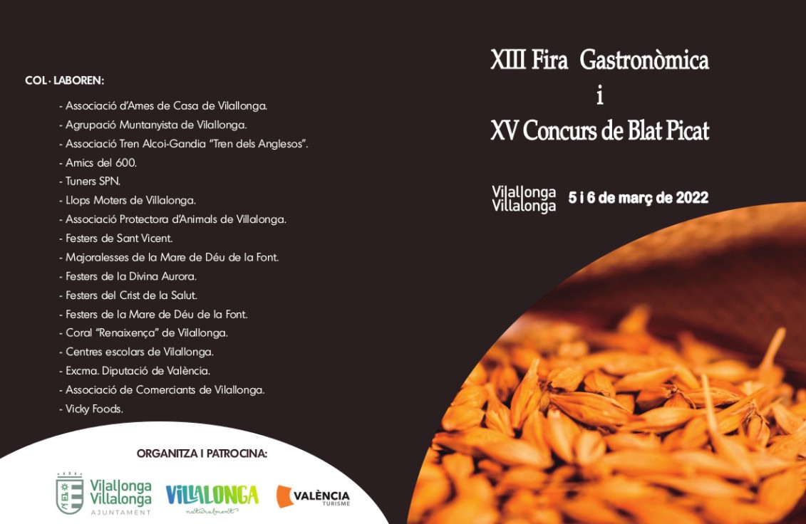 Villalonga se prepara para su XIII Feria Gastronómica y el XV Concurso de Blat Picat