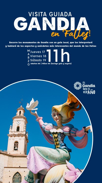 Gandia impulsa visitas guiadas en Fallas