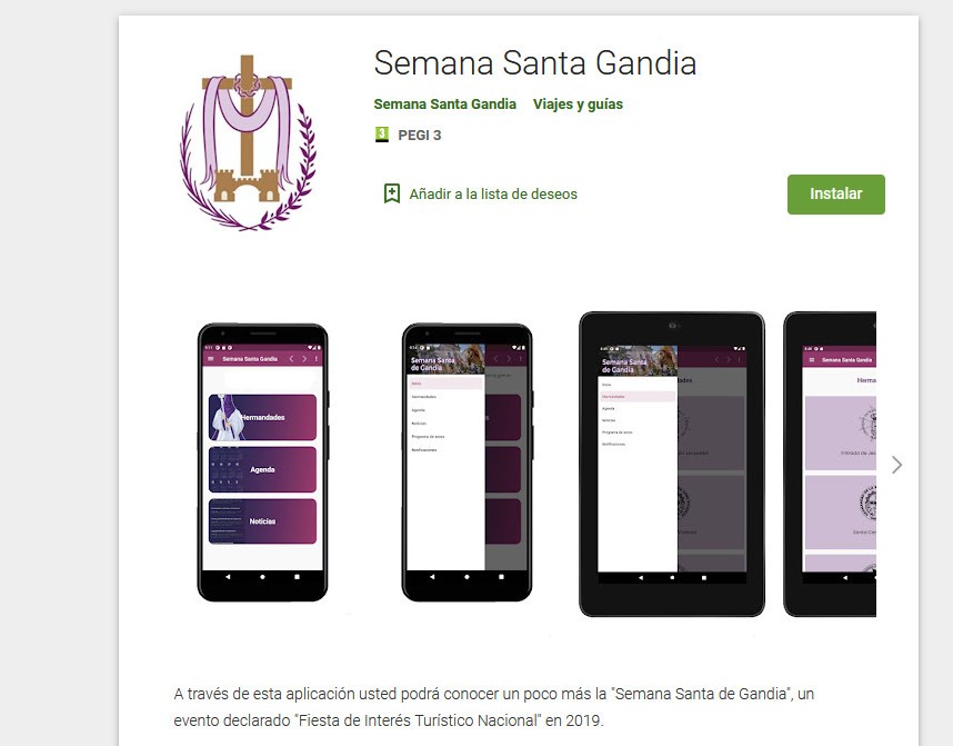 La Semana Santa de Gandia pone en marcha la aplicación móvil oficial