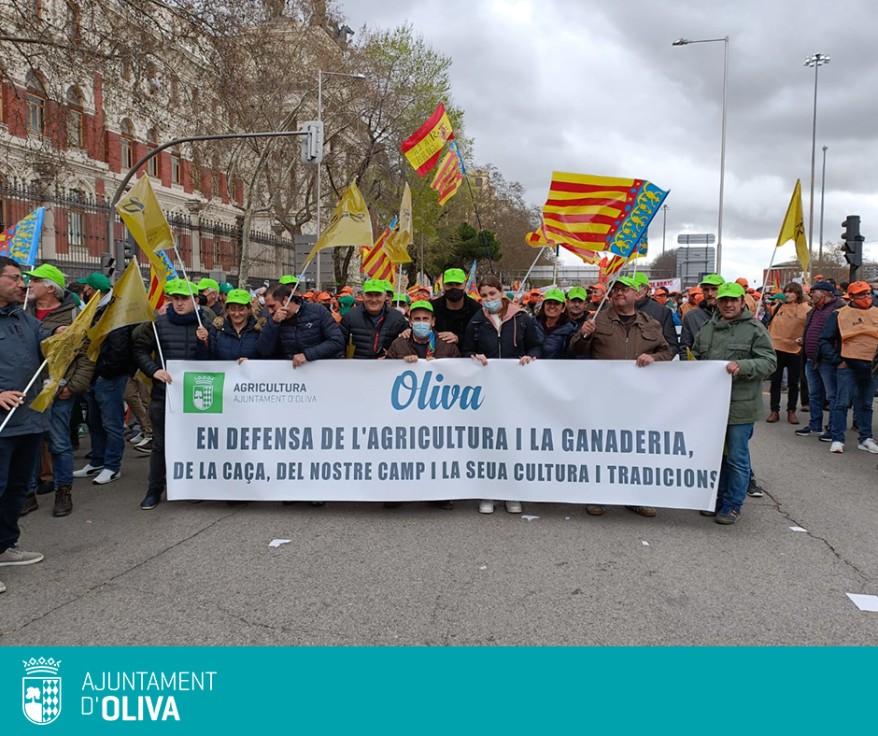 El campo de Oliva se manifiesta en Madrid