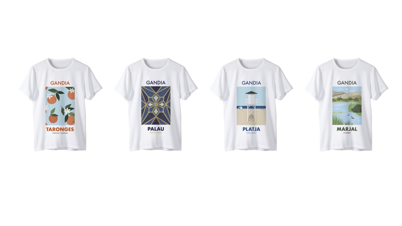 Turismo Gandia pone a la venta una línea de camisetas promocionales