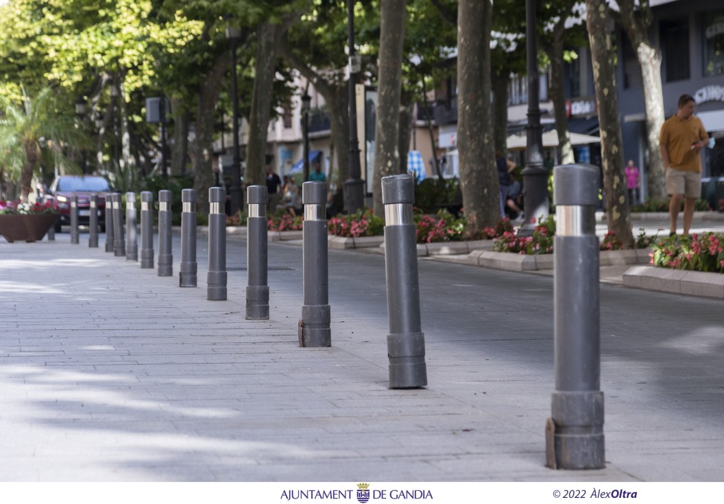 Gandia recicla más de 100.000 kg de plástico con los bolardos de plástico reutilizable