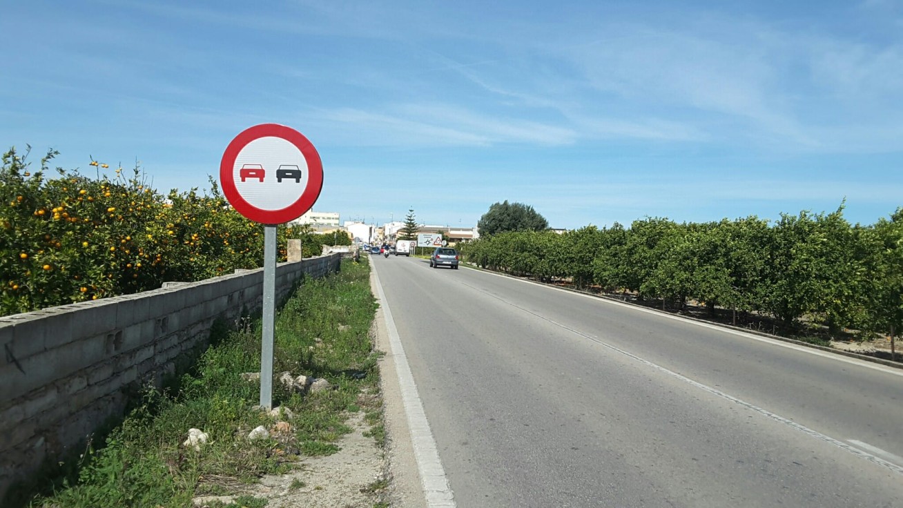La Diputació licita las obras de mejora de la seguridad en la carretera que conecta Piles con Oliva