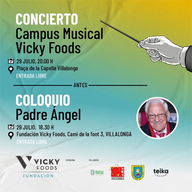 El Padre Ángel estará presente en el concierto de clausura del II Campus Musical Vicky Foods