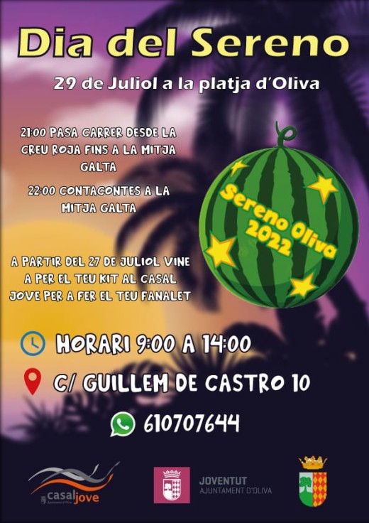 Oliva celebra el Día del Sereno el próximo 29 de julio
