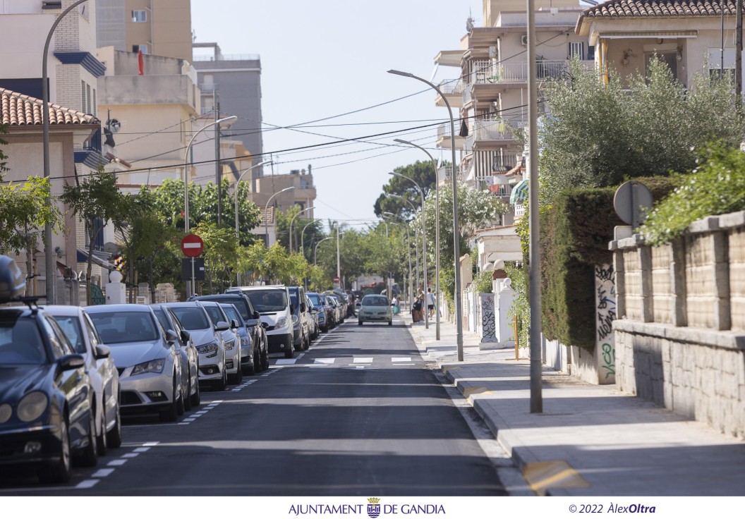 Finalizan las obras de la calle Atlántico en la Playa de Gandia