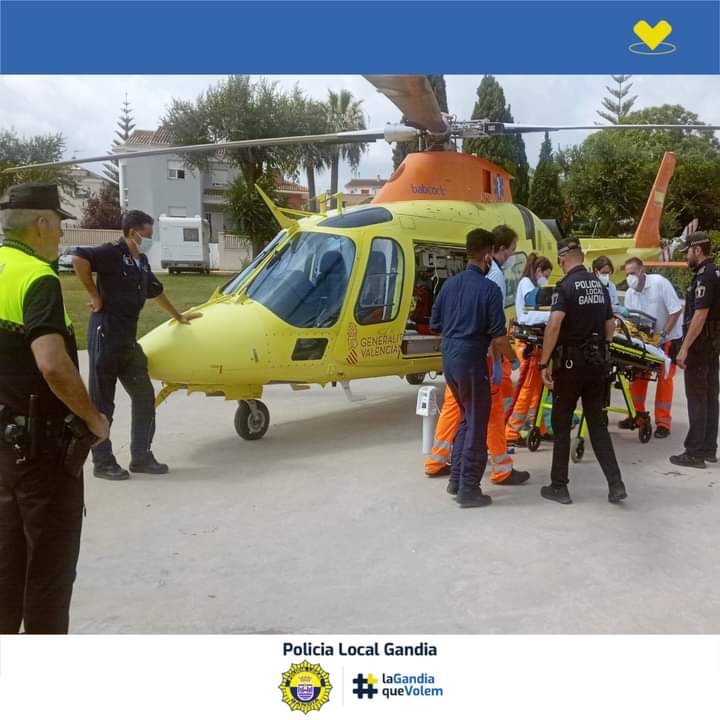 Bomberos y SAMU estabilizan y evacuan a un menor con una grave afección