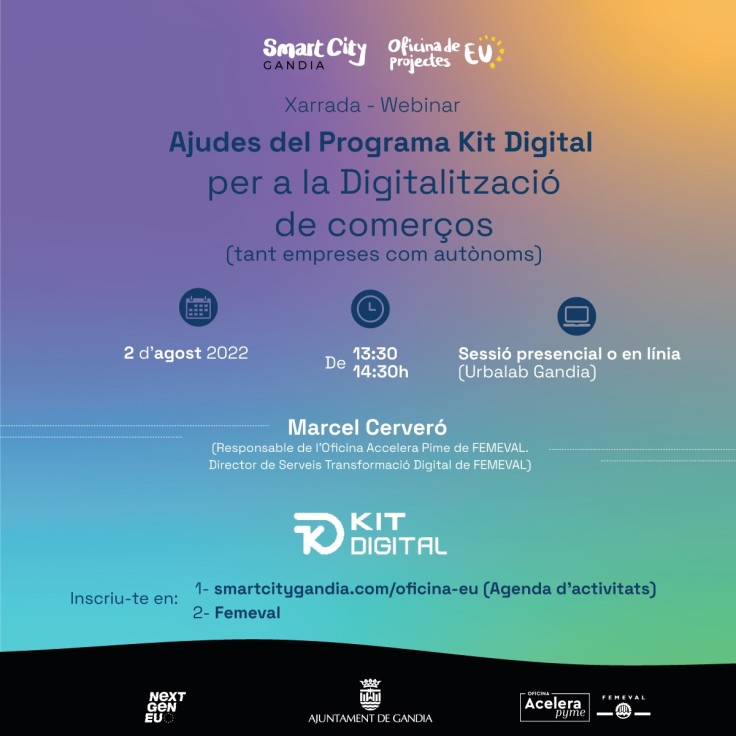 Urbalab acogerá una jornada informativa sobre el programa kit digital el 2 de agosto