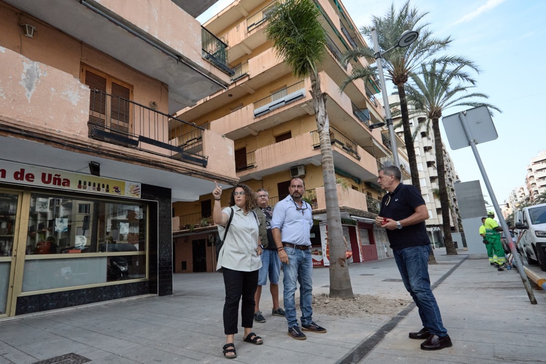 Gandia incrementa el arbolado en la zona de República Argentina y plaza El.líptica