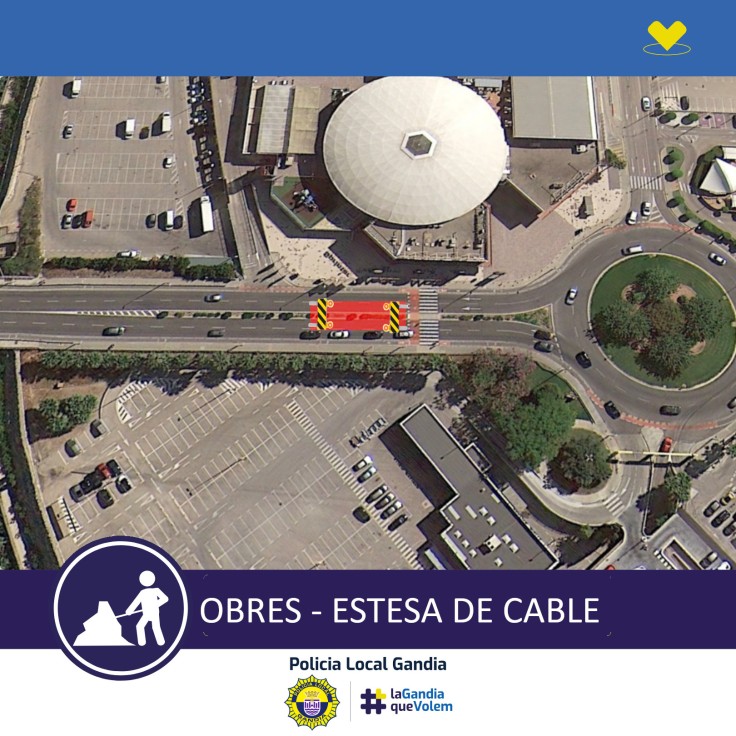 Cortes puntuales de tráfico en la avenida de Blasco Ibáñez en Gandia