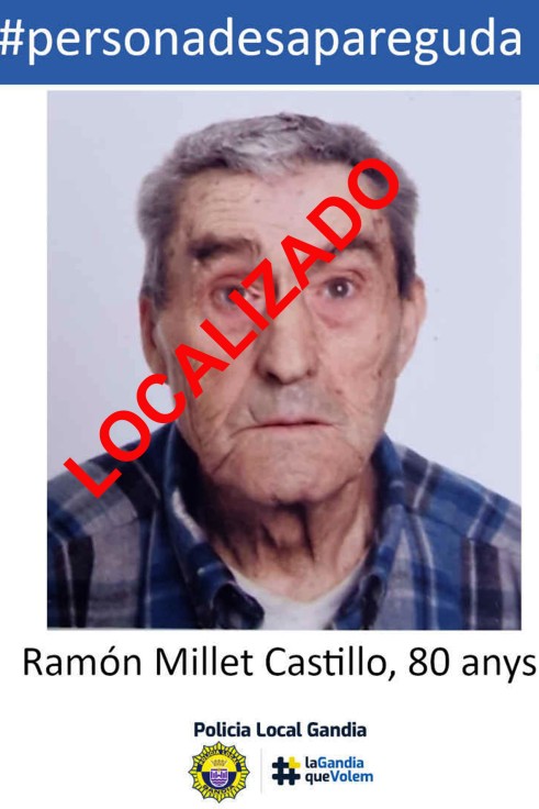 Localizan a Ramón Millet debajo de un puente cerca del Campo de Tiro de Gandia