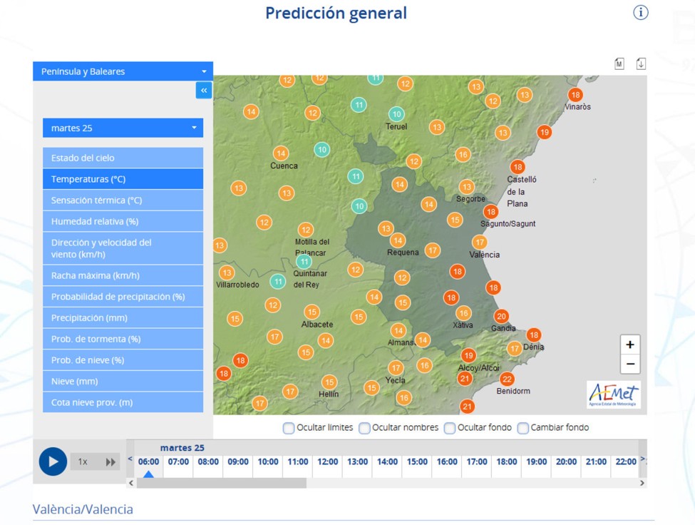 Sin cambios en la meteorología en la comarca de la Safor