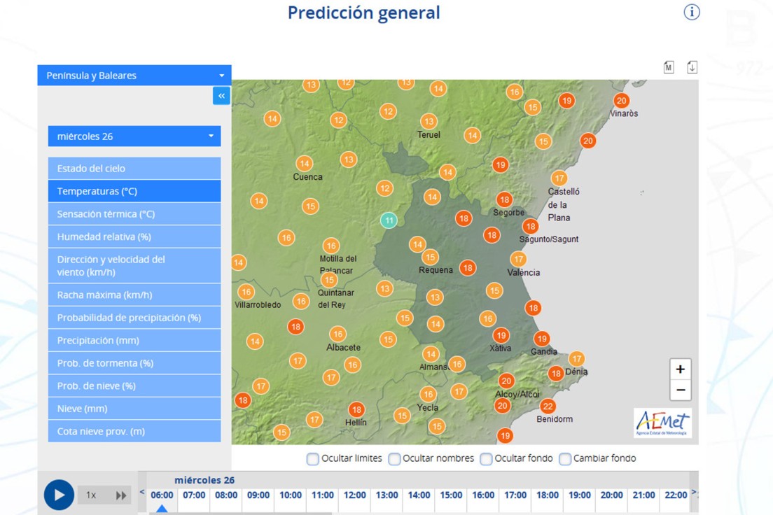 Ni rastro de lluvias, de momento, de cara al puente de Todos los Santos en la Safor