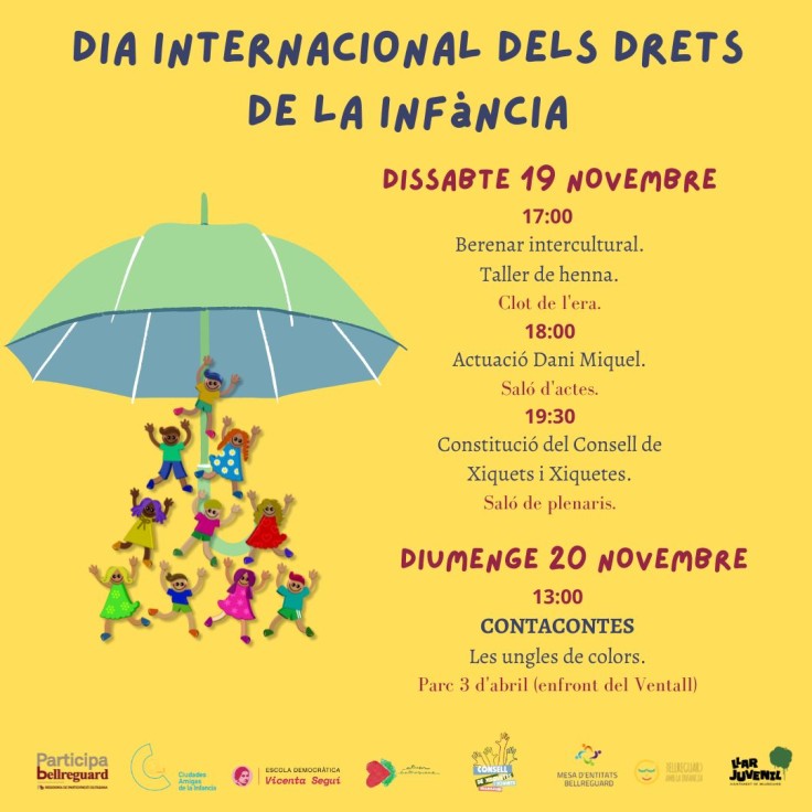 Bellreguard celebrará el Día Internacional de la Infancia con talleres, cuentacuentos y la actuación de Dani Miquel