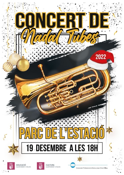 El Conservatorio de Música de Oliva ofrece el tradicional Concierto de Navidad de Tubas