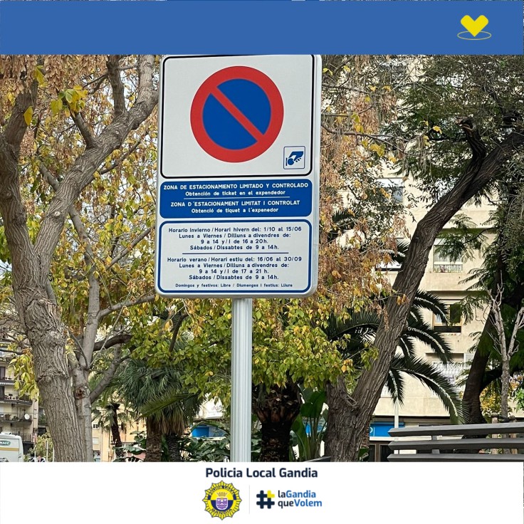 Gandia abre hasta el 21 de diciembre el plazo para pedir la tarjeta de residente de la Zona Azul