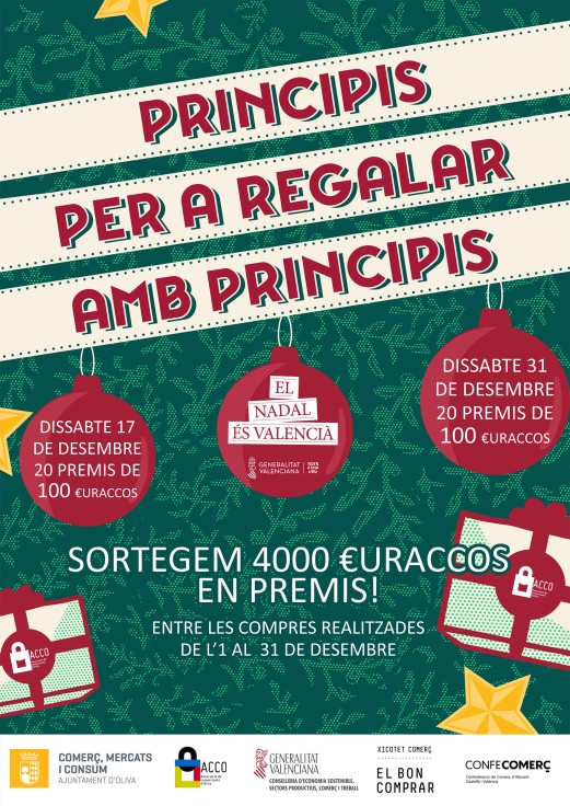 Oliva acoge desde hoy domingo el Mercado de Navidad de la Asociación de Comerciantes