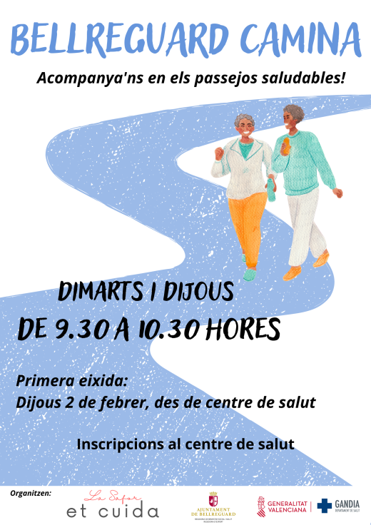 El Departamento de Salud de Gandia pone en marcha ‘Bellreguard Camina’ para fomentar los paseos saludables en grupo