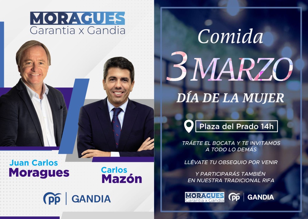 El PP de Gandia celebra el día de la Mujer en el Prado