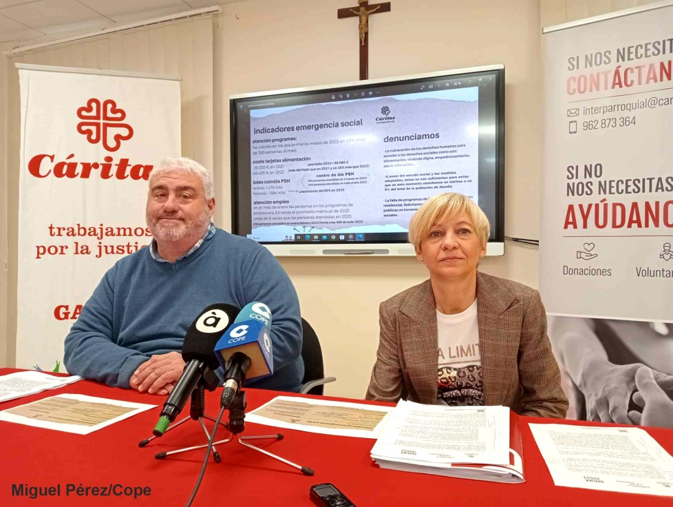 Cáritas Gandia alerta de la emergencia social debido a la permacrisis