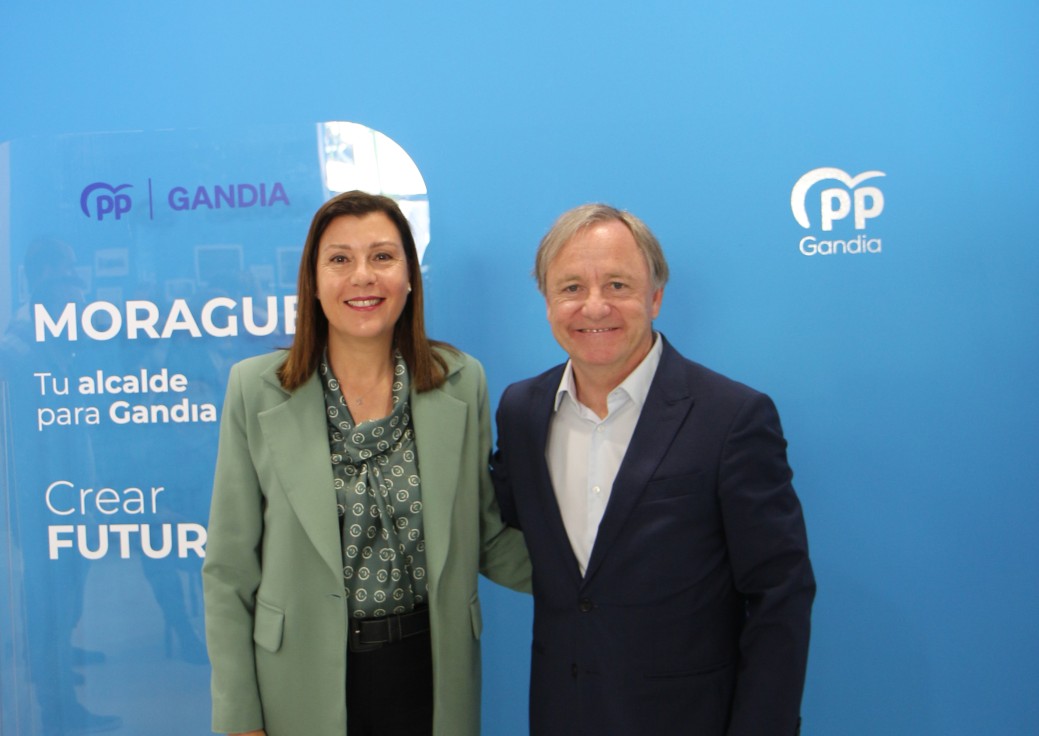La actual concejala del PP de Gandia, Cristina Moreno Borrás quinta de la lista electoral  de Moragues