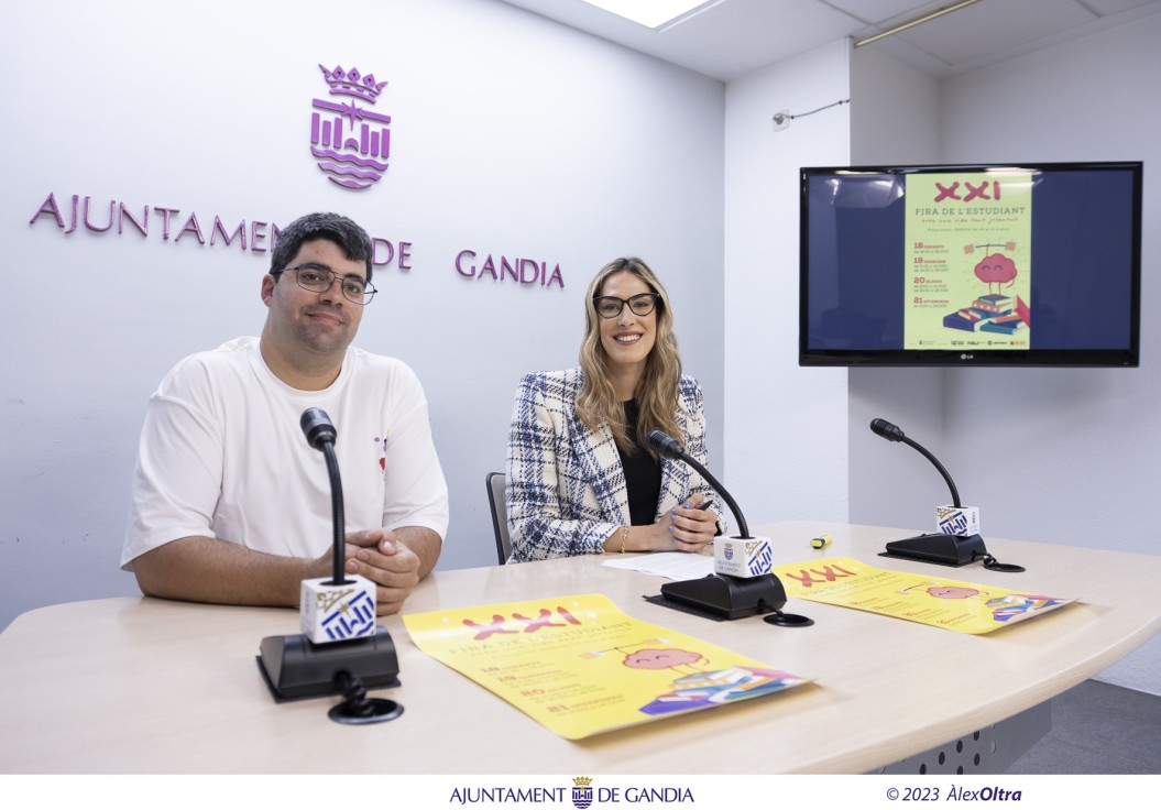 La plaza del Tirant en Gandia albergará la XXI edición de la Feria del Estudiante del 18 al 21 de abril