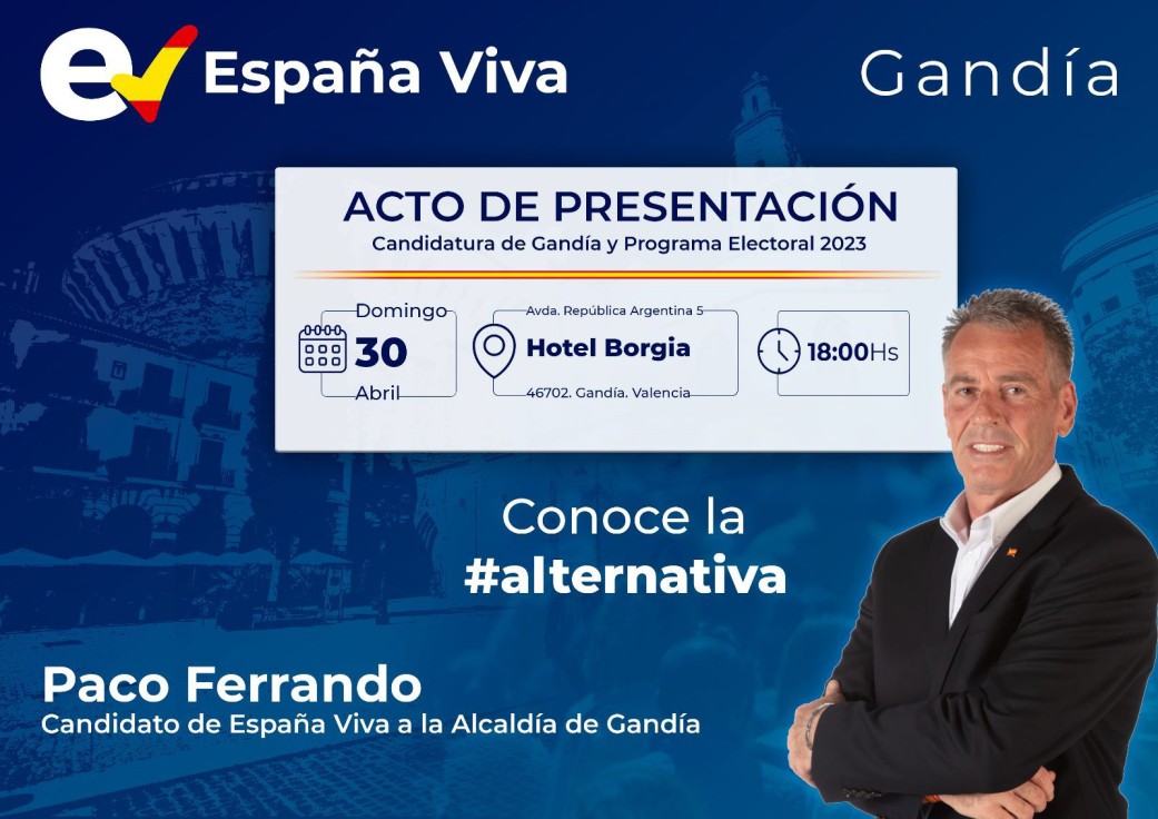 España Viva se presenta en Gandia con Paco Ferrando como candidato a la alcaldía
