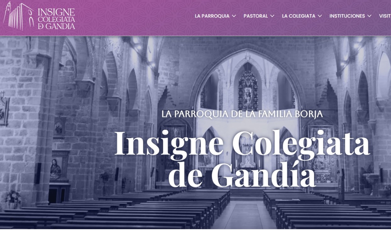 La Colegiata de Gandia estrena nueva página web