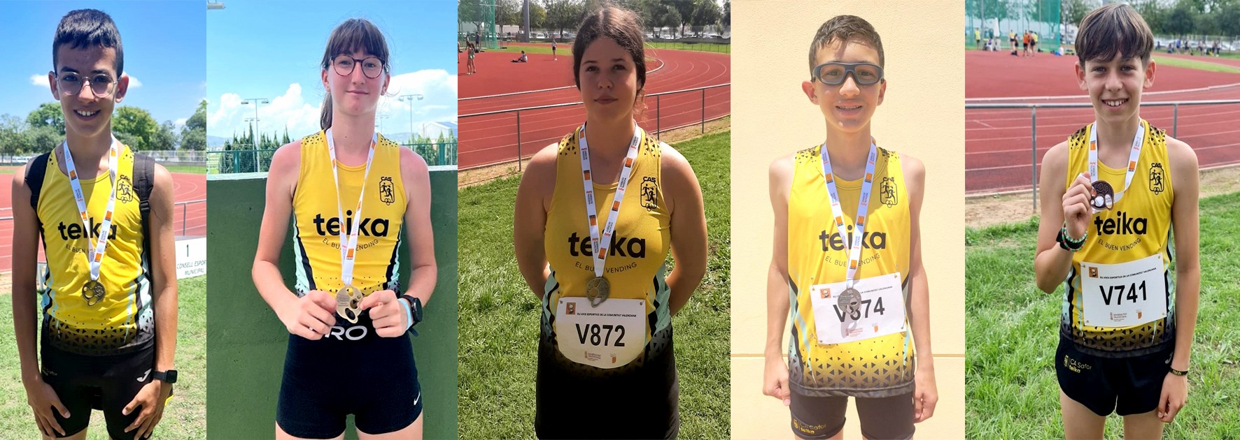 Cinco medallas para el CA Safor Teika en el Campeonato Provincial Infantil