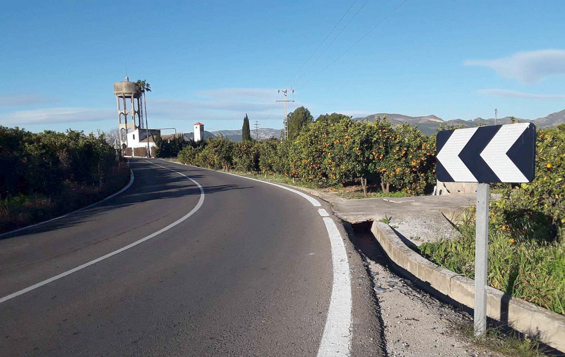 La Diputació iniciará en septiembre las obras de mejora de la seguridad en la carretera de Almoines a Bellreguard
