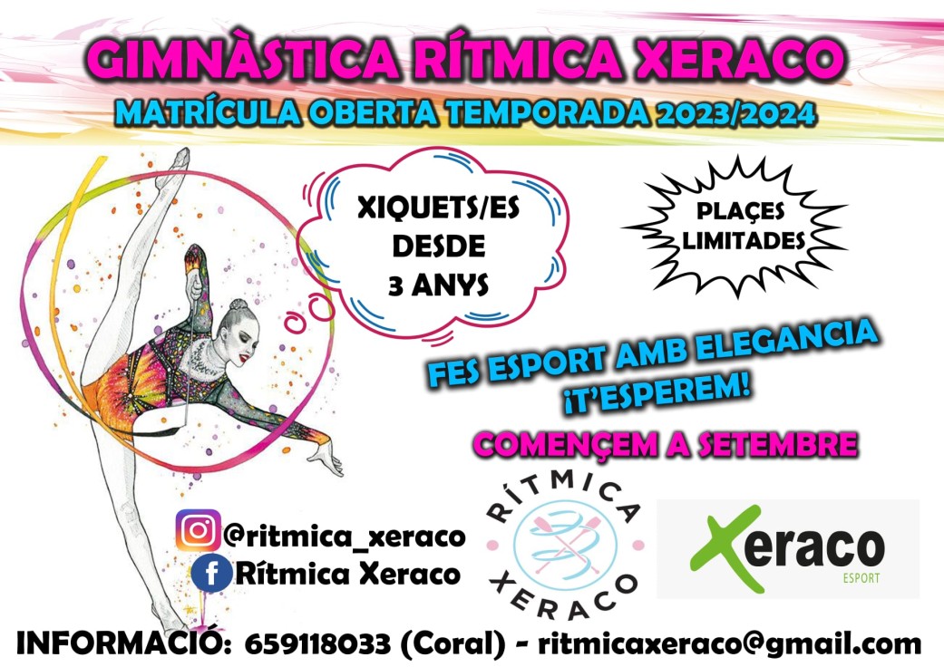 El Club Rítmica Xeraco abre la matrícula para la próxima temporada