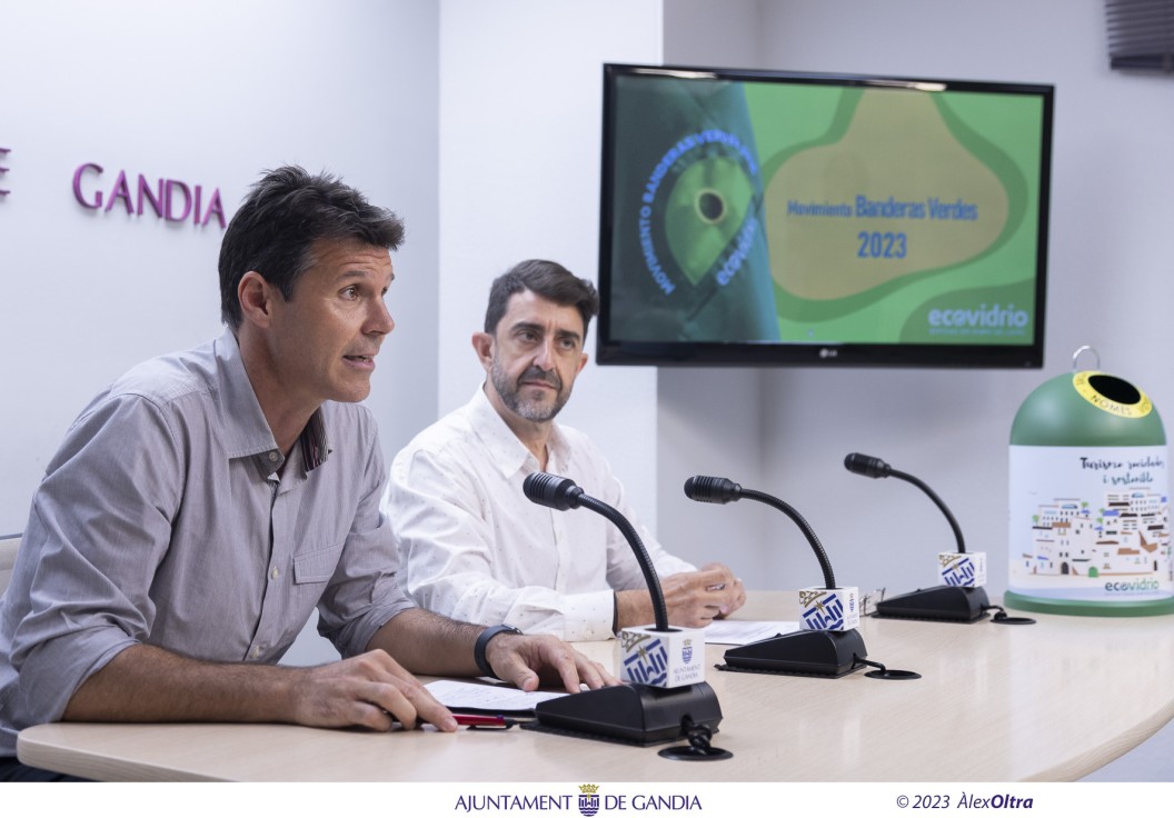 Gandia competirá este verano por conseguir la Bandera Verde de la sostenibilidad hostelera de Ecovidrio