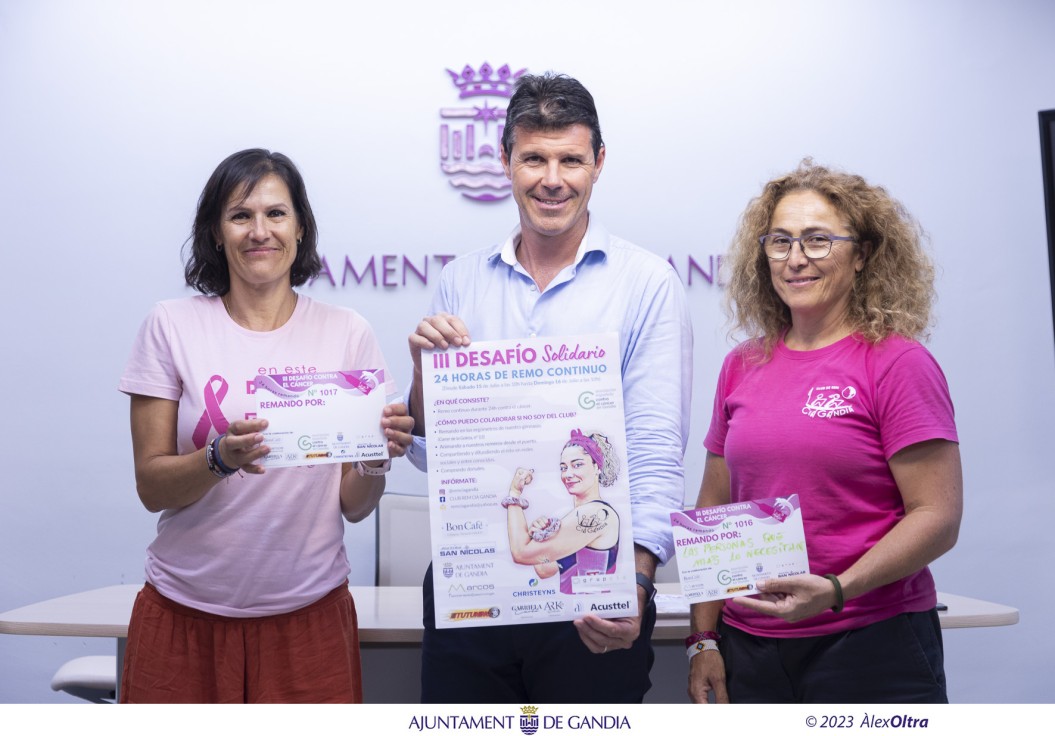 El Club de remo CIA Gandia organiza este fin de semana su III reto solidario "24 horas remando"