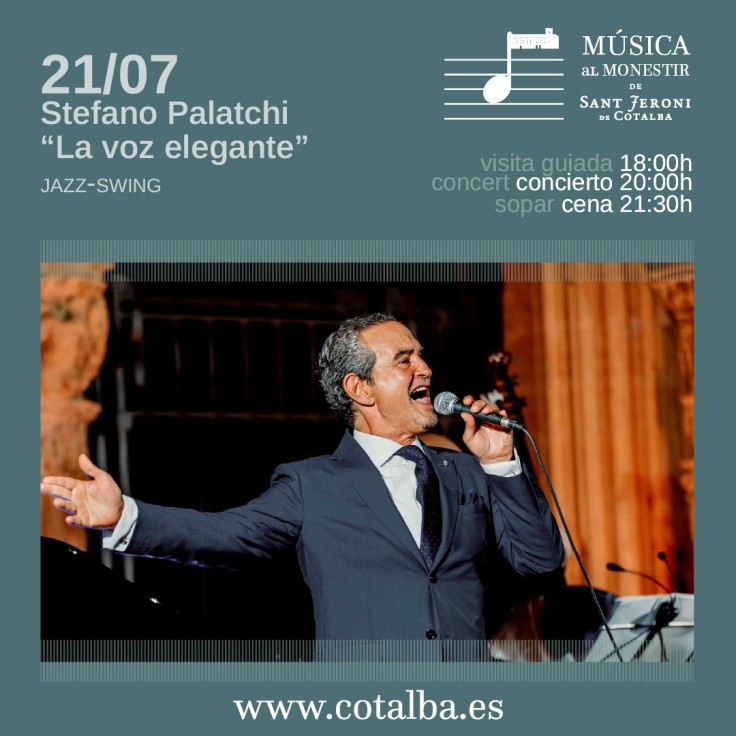 El gran STEFANO PALATCHI actúa mañana a las 20.00 horas en el Monasterio de Sant Jeroni de Cotalba