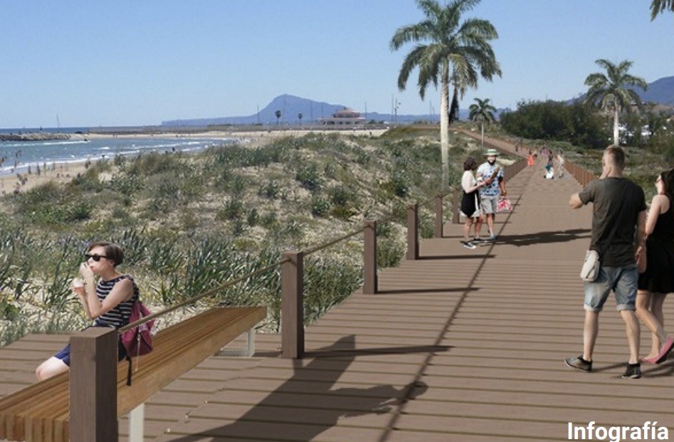 El PSOE de Oliva explica la viabilidad del proyecto del paseo dunar sin expropiaciones