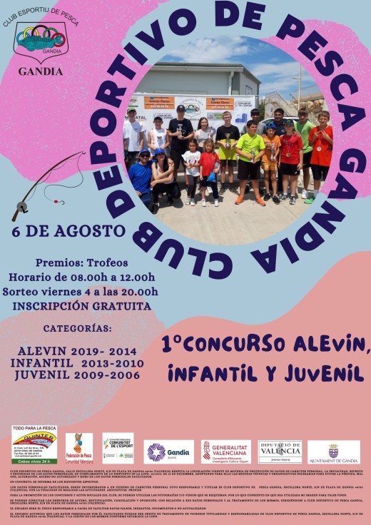 El Club Deportivo de Pesca Gandia organiza el primer concurso de regularidad Alevín, Infantil y Juvenil