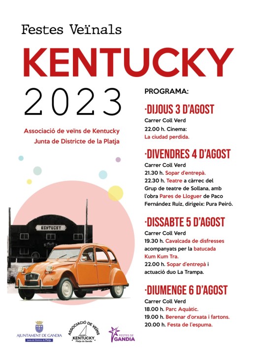 Las fiestas vecinales de Kentucky se celebrarán del 3 al 6 de agosto