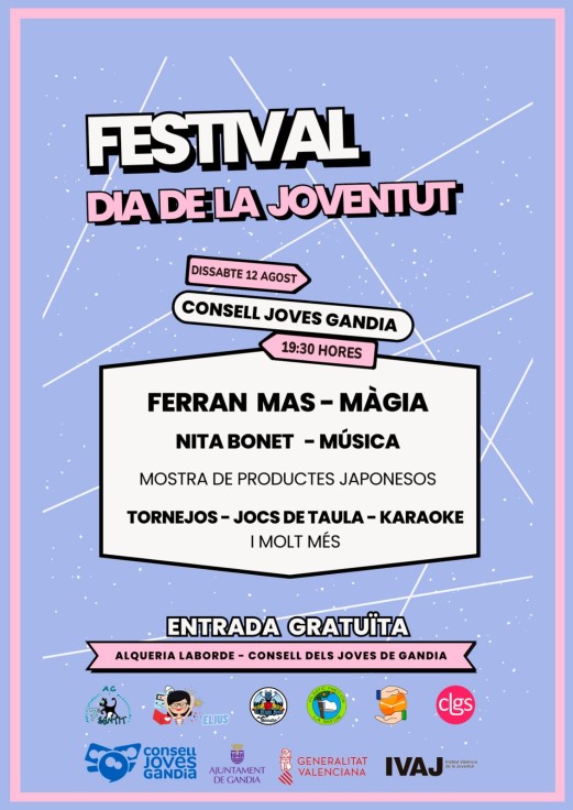 Gandia celebra el Dia Internacional de la Juventud con una jornada de actividades para los jóvenes