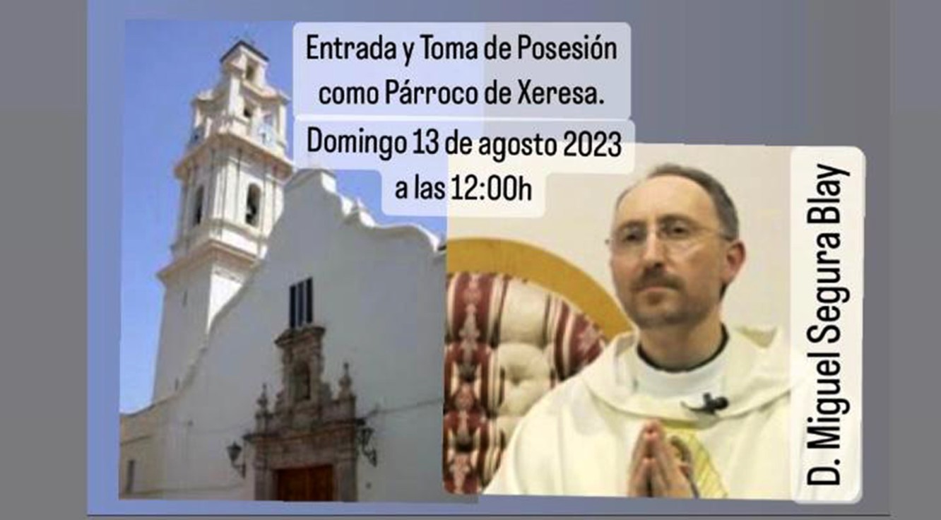 Tras haber estado de misionero en Canadá el padre Miguel Segura toma posesión como párroco de Xeresa