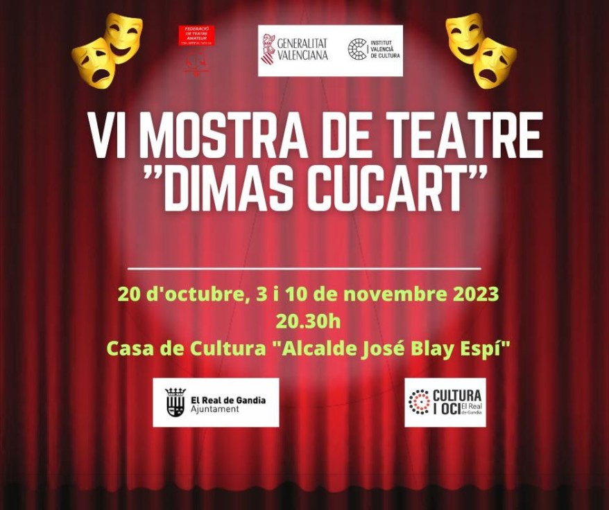 El Real de Gandia abre el plazo de presentación a la VI Mostra de Teatre «Dimas Cucart»